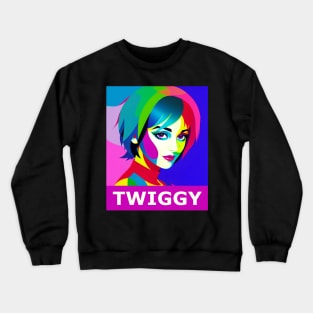 Twiggy Pop Art Crewneck Sweatshirt